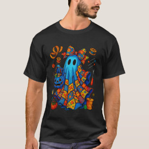 Halloween Boo Ghost Patchwork Quilter Quilting Sew T-Shirt