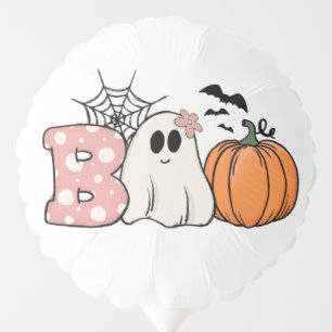 Halloween Boo Ghost Pumpkin Bats Cobweb Balloon