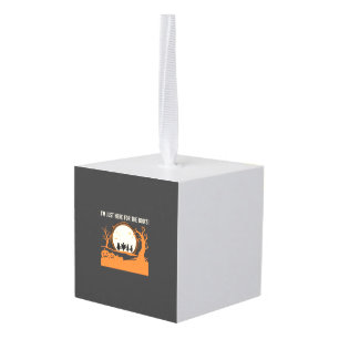 Halloween Boo Ghost Silhouette Cube Ornament