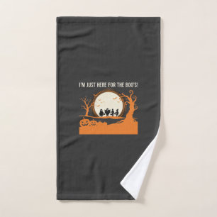Halloween Boo Ghost Silhouette Hand Towel