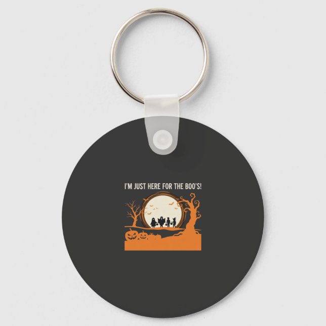 Halloween Boo Ghost Silhouette Keychain (Front)