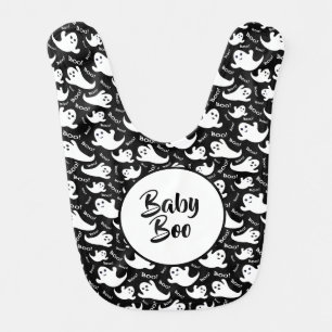 Halloween Boo Ghosts Baby Bib