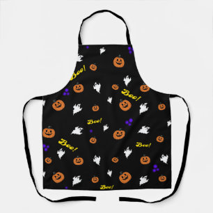 Halloween Boo Ghosts Seamless Pattern Apron