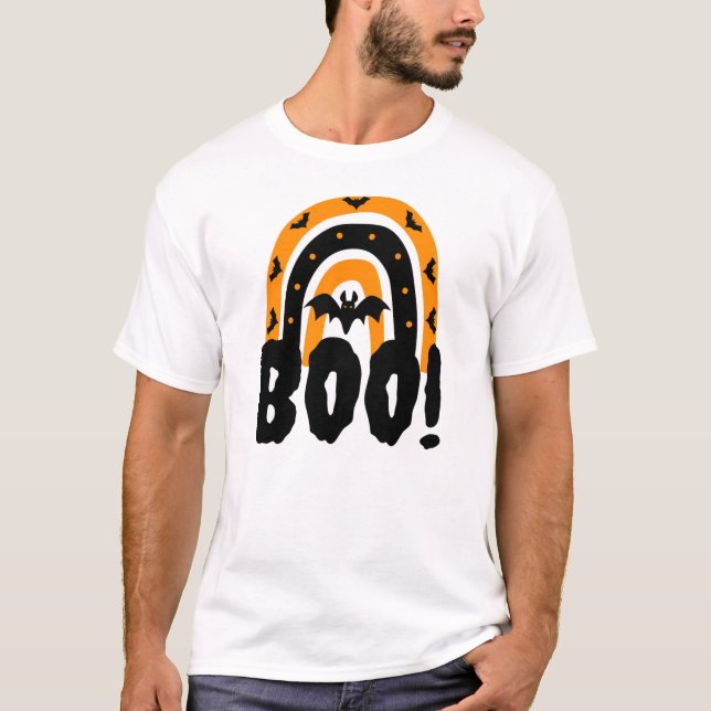 Halloween Boo Halloween Rainbow T-Shirt (Front)