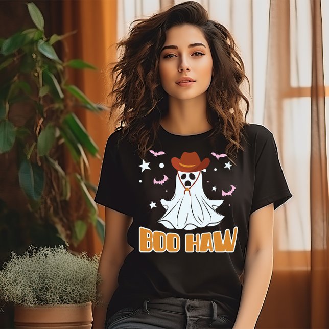 HALLOWEEN BOO HAW WILD WEST COWBOY GHOST T-Shirt (Creator Uploaded)