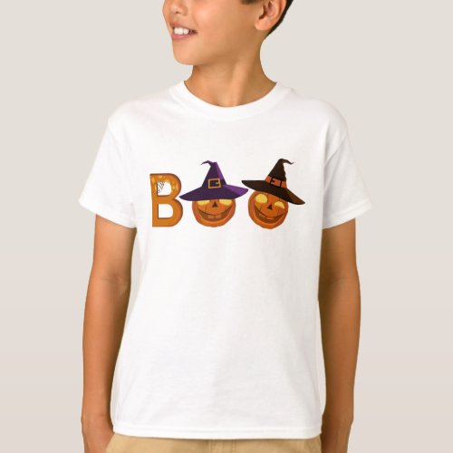 Halloween Boo Illustration  T_Shirt