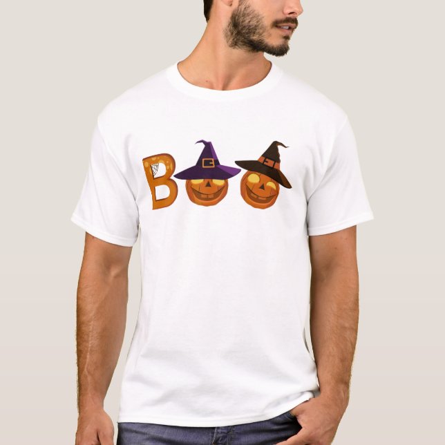 Halloween Boo Illustration   T-Shirt (Front)