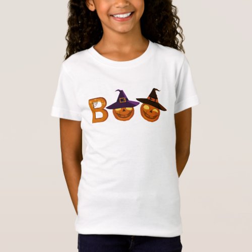 Halloween Boo Illustration   T_Shirt