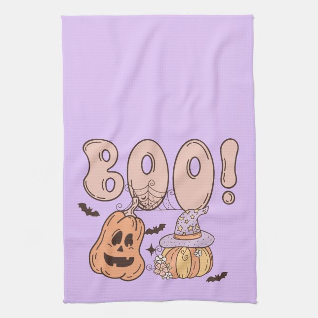 Halloween Boo Kitchen Towel (Vertical)