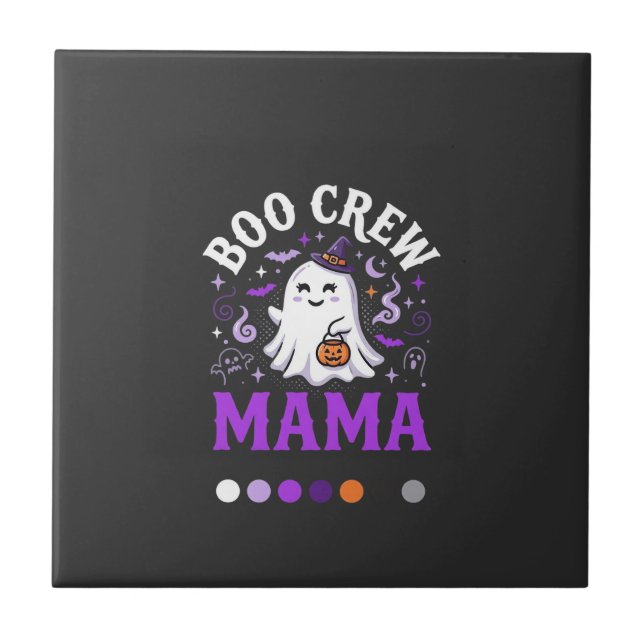 Halloween Boo Mama Magic Ceramic Tile (Front)