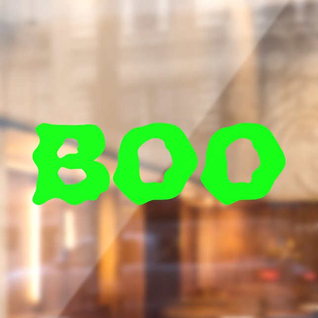 Halloween Boo neon green slime spooky funny decor Window Cling (Sheet 2)