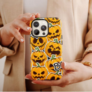 Halloween BOO Orange Pumpkins iPhone Case Mate