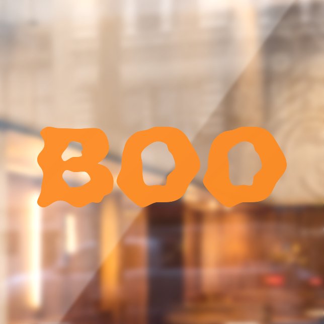 Halloween Boo orange spooky scary funny decor  Window Cling (Sheet 2)