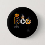 Halloween Boo Owl With Witch Hat Spiders Boys Girl Button
