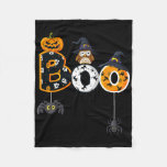 Halloween Boo Owl With Witch Hat Spiders Boys Girl Fleece Blanket