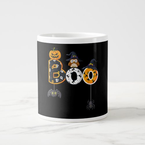 Halloween Boo Owl With Witch Hat Spiders Boys Girl Giant Coffee Mug