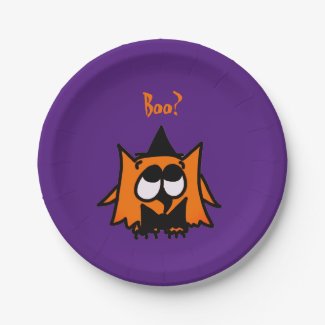 Halloween Boo Paper Plate (Ollie the Owl)