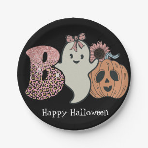 Halloween boo paper plates