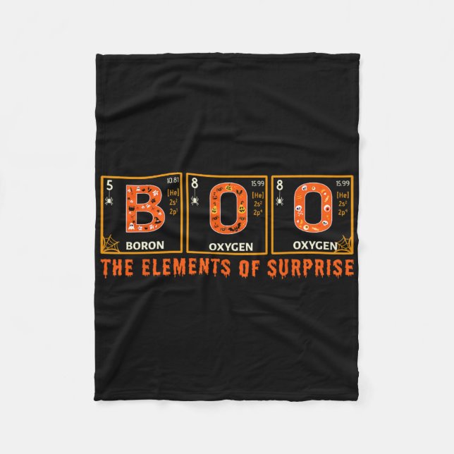 Halloween Boo Primary Elements Of Surprise Science Fleece Blanket (Front)