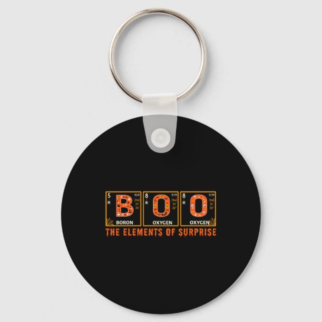 Halloween Boo Primary Elements Of Surprise Science Keychain (Front)
