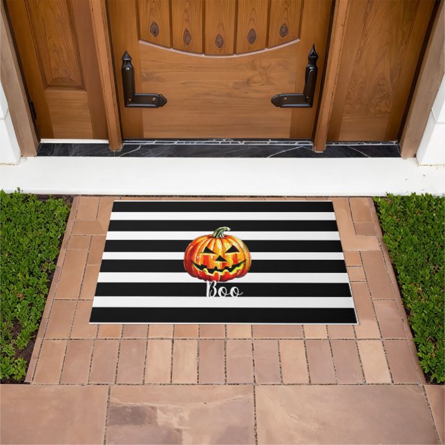 Halloween "Boo" Pumpkin Doormat (Outdoor)