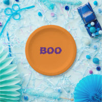 Halloween Boo purple & orange spooky
