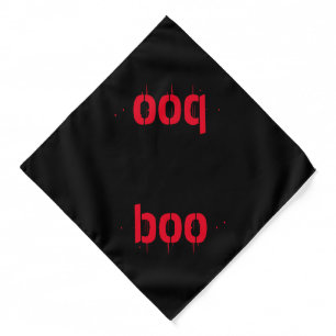 Halloween boo red bloody scary black dog costume bandana