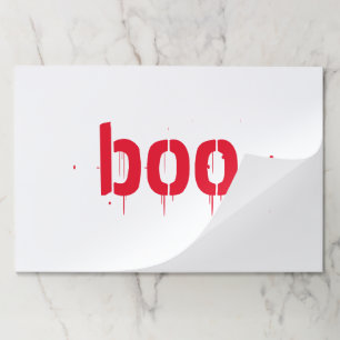 Halloween boo red bloody scary paper placemats