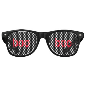 Halloween boo red bloody scary party costume retro sunglasses