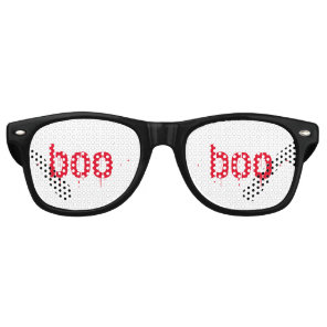Halloween boo red bloody scary party costume retro sunglasses