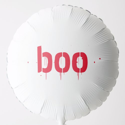 Halloween boo red bloody scary spooky balloon