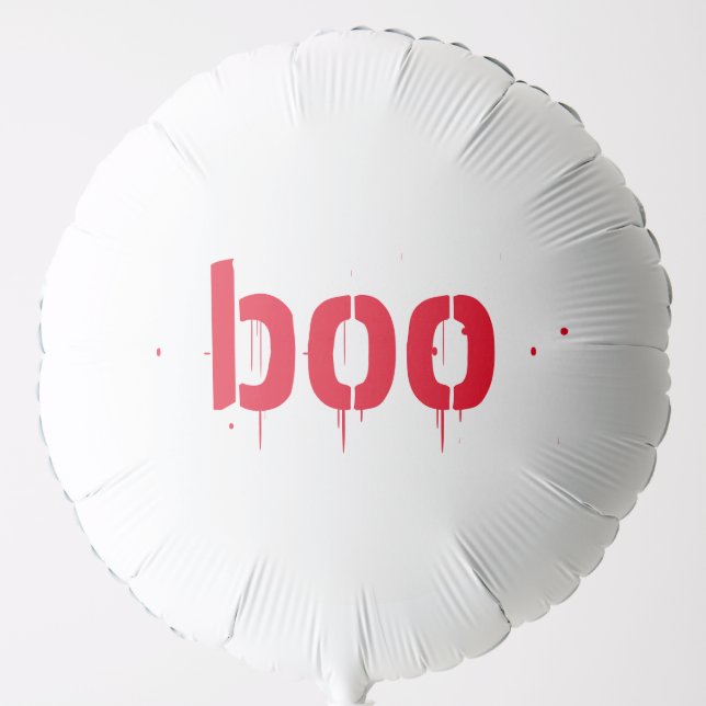Halloween boo red bloody scary spooky balloon (Front)
