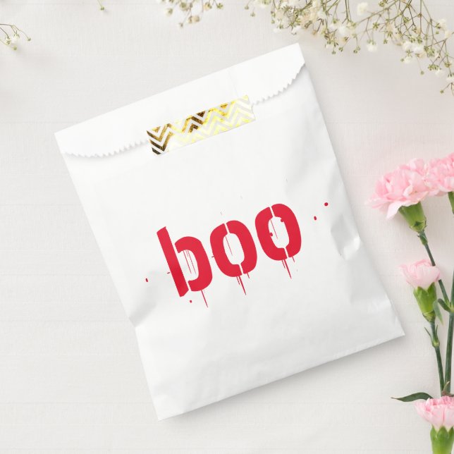 Halloween boo red bloody scary treats favor bag (Sealed)
