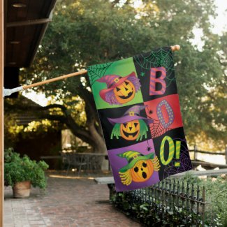 Halloween Boo Reversible House Flag