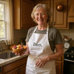 Halloween Boo Sarcastic Minimalist Adult Apron