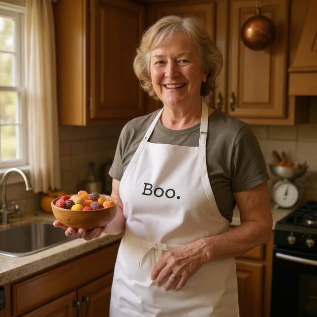 Halloween Boo Sarcastic Minimalist Adult Apron (Creator Uploaded)