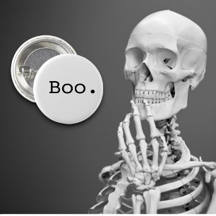 Halloween Boo Sarcastic Minimalist Button