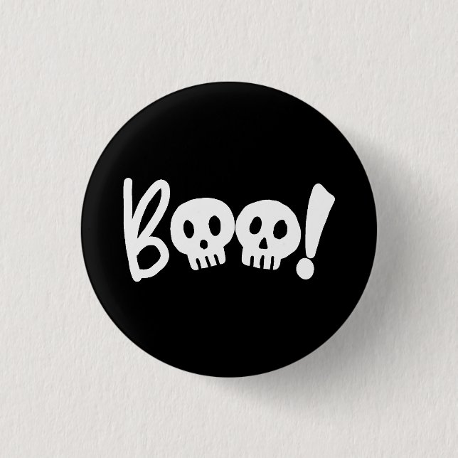 Halloween Boo Scary Button (Front)