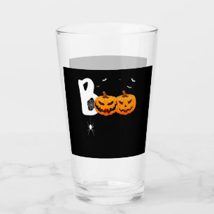 Halloween Boo Scary Pumpkins Spider Trick or Treat Glass
