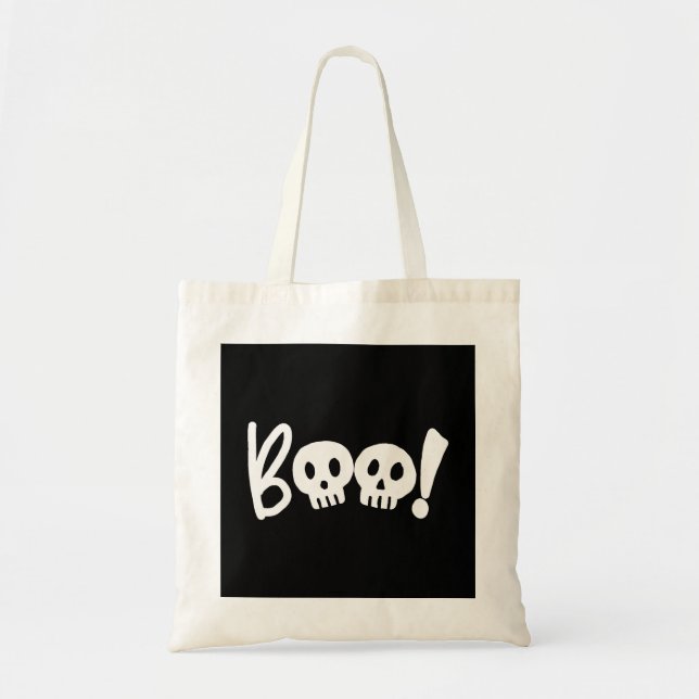 Halloween Boo Scary Tote Bag (Front)