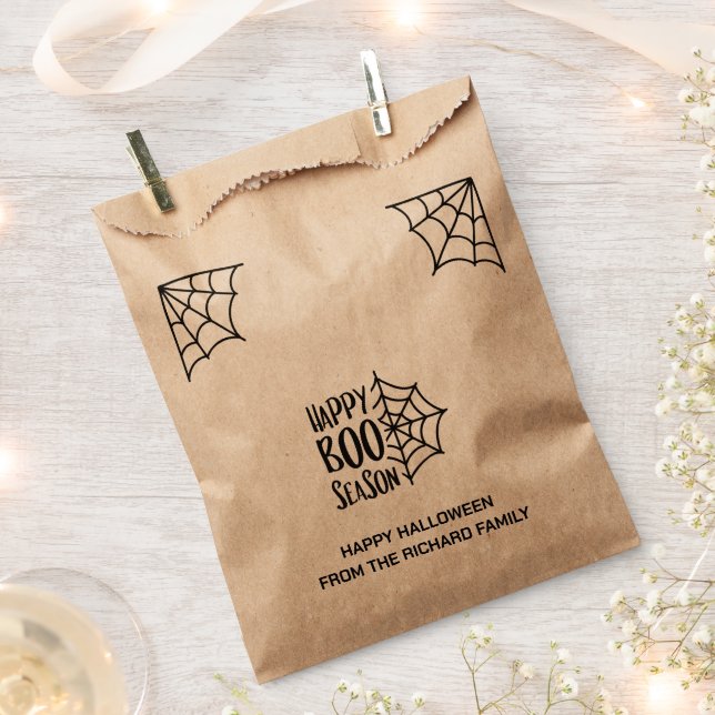 Halloween Boo Season | Modern Stylish Candy Favor Bag (Clipped)