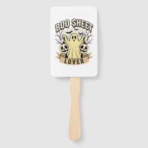 Halloween Boo Sheet Lover Ghost Moon Hand Fan