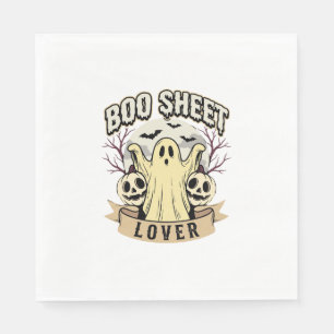 Halloween Boo Sheet Lover Ghost Moon Napkins