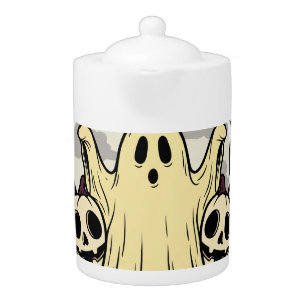 Halloween Boo Sheet Lover Ghost Moon Teapot