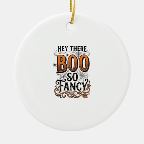 Halloween Boo Shirt Vintage Engraving Spooky Cute Ceramic Ornament