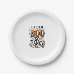 Halloween Boo Shirt Vintage Engraving Spooky Cute Paper Plates
