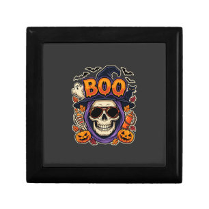 Halloween Boo Skull Sunglasses Vector Gift Box