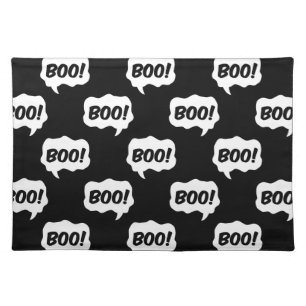 Halloween Boo Speech Bubble Pattern Placemat
