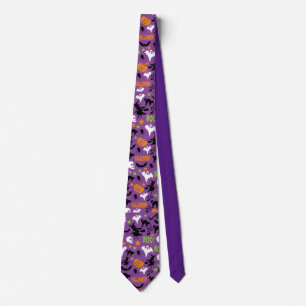 Halloween BOO Spirit Ghosts Pumpkins Neck Tie