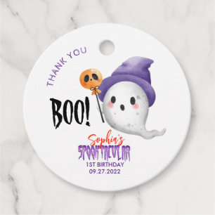 Halloween Boo Spooktacular Ghost Favor Favor Tags